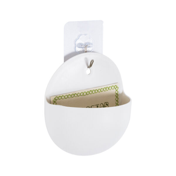 GloboStar® Artificial Garden LYON 20551 Διακοσμητικό Πλαστικό Κασπώ Γλάστρα – Flower Pot Λευκό Μ12 x Π6 x Υ13.5cm