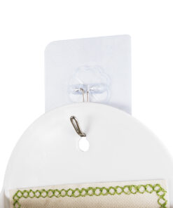 GloboStar® Artificial Garden LYON 20551 Διακοσμητικό Πλαστικό Κασπώ Γλάστρα – Flower Pot Λευκό Μ12 x Π6 x Υ13.5cm