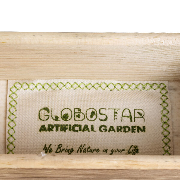 GloboStar® Artificial Garden ALSACE 20552 Κρεμαστό Διακοσμητικό Ξύλινο Κασπώ Γλάστρα – Flower Pot Καφέ Μ18 x Π7.5 x Υ27cm