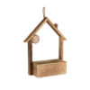 GloboStar® Artificial Garden ALSACE 20552 Κρεμαστό Διακοσμητικό Ξύλινο Κασπώ Γλάστρα – Flower Pot Καφέ Μ18 x Π7.5 x Υ27cm