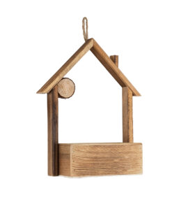 GloboStar® Artificial Garden ALSACE 20552 Κρεμαστό Διακοσμητικό Ξύλινο Κασπώ Γλάστρα – Flower Pot Καφέ Μ18 x Π7.5 x Υ27cm