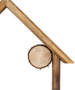 GloboStar® Artificial Garden ALSACE 20552 Κρεμαστό Διακοσμητικό Ξύλινο Κασπώ Γλάστρα – Flower Pot Καφέ Μ18 x Π7.5 x Υ27cm