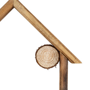 GloboStar® Artificial Garden ALSACE 20552 Κρεμαστό Διακοσμητικό Ξύλινο Κασπώ Γλάστρα – Flower Pot Καφέ Μ18 x Π7.5 x Υ27cm