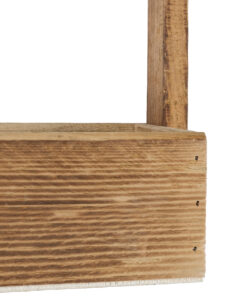 GloboStar® Artificial Garden ALSACE 20552 Κρεμαστό Διακοσμητικό Ξύλινο Κασπώ Γλάστρα – Flower Pot Καφέ Μ18 x Π7.5 x Υ27cm