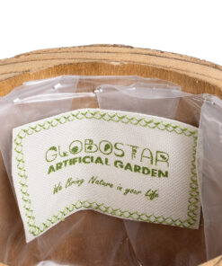 GloboStar® Artificial Garden JAMAICA 20553 Διακοσμητικό Ξύλινο Κασπώ Γλάστρα – Flower Pot Καφέ Φ18 x Υ38cm