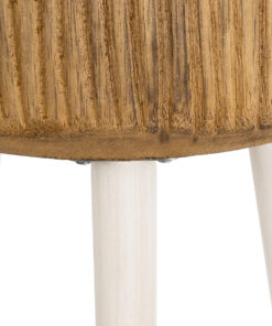 GloboStar® Artificial Garden JAMAICA 20555 Διακοσμητικό Ξύλινο Κασπώ Γλάστρα – Flower Pot Καφέ Φ27 x Υ61cm