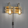 Φωτιστικό Τοίχου Trio Lighting   E27 Νίκελ Αντικέ Μεταλλικό    205570267