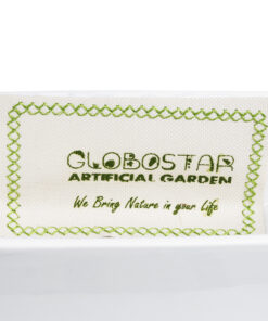 GloboStar® Artificial Garden BIANCO 20557 Διακοσμητικό Κεραμικό Κασπώ Γλάστρα – Flower Pot Λευκό με Μαύρο Μεταλλικό Πλέγμα και Καφέ Ξύλινη Βάση Μ18 x Π10 x Υ18cm
