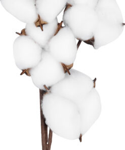 GloboStar® Artificial Garden COTTON BRANCH 20558 Τεχνητό Διακοσμητικό Κλαδί βαμβάκι Υ45cm