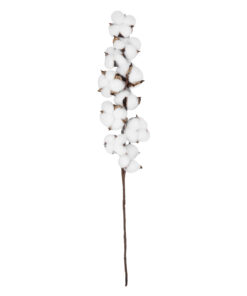 GloboStar® Artificial Garden COTTON BRANCH 20559 Τεχνητό Διακοσμητικό Κλαδί βαμβάκι Y55cm