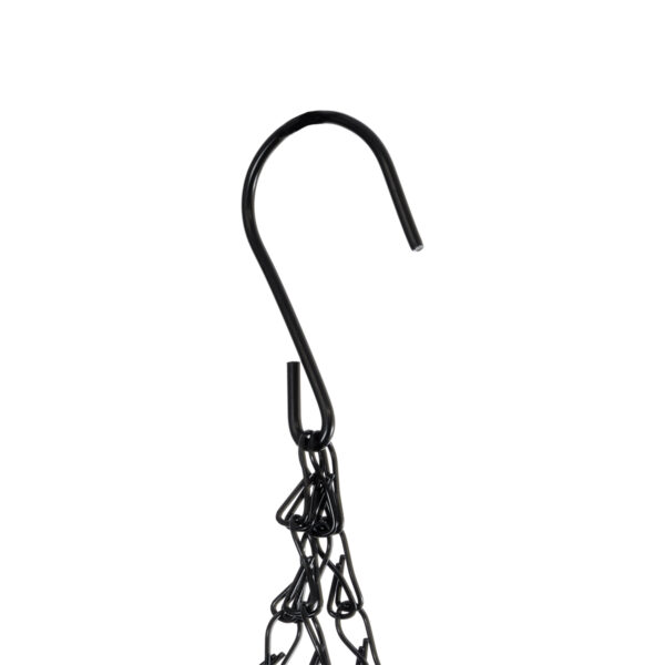 GloboStar® Artificial Garden SALAMINA 20560 Κρεμαστό Διακοσμητικό Κασπώ Γλάστρα – Flower Pot από Φλοιό Καρύδας Καφέ με Μαύρη Μεταλλική Βάση Φ25 x Υ14cm