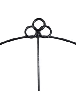 GloboStar® Artificial Garden KOUFONISIA 20562 Κρεμαστό Διακοσμητικό Κασπώ Γλάστρα – Flower Pot από Φλοιό Καρύδας Καφέ με Μαύρη Μεταλλική Βάση Φ30 x Υ33cm