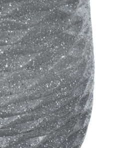 GloboStar® Artificial Garden LOUISIANA 20567 ΣΕΤ 2 Διακοσμητικά Πολυεστερικά Τσιμεντένιά Κασπώ Γλάστρες – Flower Pots Γκρι A:Φ36 x Υ54cm B:Φ32 x Υ49cm