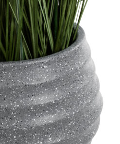 GloboStar® Artificial Garden MARYLAND 20568 ΣΕΤ 2 Διακοσμητικά Πολυεστερικά Τσιμεντένιά Κασπώ Γλάστρες – Flower Pots Γκρι A:Φ39 x Υ45cm B:Φ29 x Υ40cm