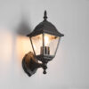 Φαναράκι Τοίχου Μαύρο Ματ LIVENZA 1 x E27 IP44 Trio Lighting – 205760132