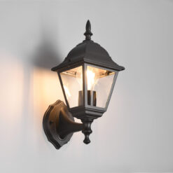 Φαναράκι Τοίχου Μαύρο Ματ LIVENZA 1 x E27 IP44 Trio Lighting – 205760132