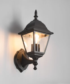 Φαναράκι Τοίχου Μαύρο Ματ LIVENZA 1 x E27 IP44 Trio Lighting – 205760132