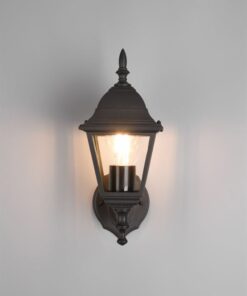 Φαναράκι Τοίχου Μαύρο Ματ LIVENZA 1 x E27 IP44 Trio Lighting – 205760132