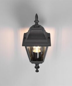 Φαναράκι Τοίχου Μαύρο Ματ LIVENZA 1 x E27 IP44 Trio Lighting – 205760132