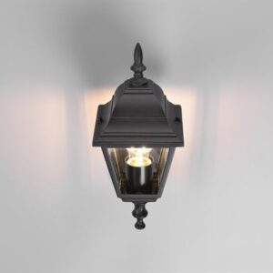 Φαναράκι Τοίχου Μαύρο Ματ LIVENZA 1 x E27 IP44 Trio Lighting – 205760132