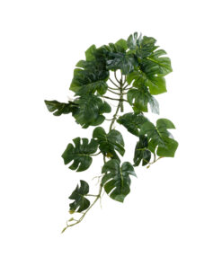 GloboStar® Artificial Garden HANGING MONSTERA 20600 Τεχνητό Διακοσμητικό Κρεμαστό Φυτό Μονστέρα Μ28 x Π30 x Υ50cm