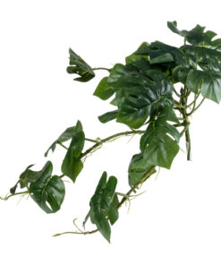 GloboStar® Artificial Garden HANGING MONSTERA 20600 Τεχνητό Διακοσμητικό Κρεμαστό Φυτό Μονστέρα Μ28 x Π30 x Υ50cm