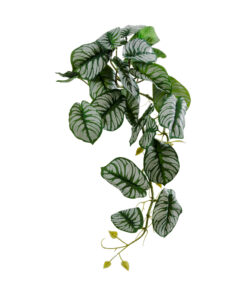 GloboStar® Artificial Garden HANGING ALOCASIA 20601 Τεχνητό Διακοσμητικό Κρεμαστό Φυτό Αλοκάσια Μ28 x Π27 x Υ50cm