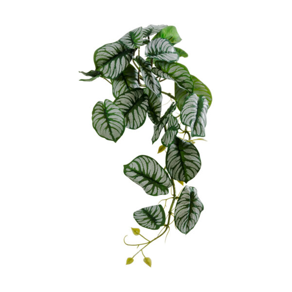 GloboStar® Artificial Garden HANGING ALOCASIA 20601 Τεχνητό Διακοσμητικό Κρεμαστό Φυτό Αλοκάσια Μ28 x Π27 x Υ50cm