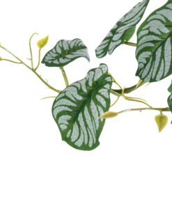 GloboStar® Artificial Garden HANGING ALOCASIA 20601 Τεχνητό Διακοσμητικό Κρεμαστό Φυτό Αλοκάσια Μ28 x Π27 x Υ50cm