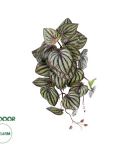 GloboStar® Artificial Garden PEPEROMIA HANGING PLANT 20602 Τεχνητό Διακοσμητικό Κρεμαστό Φυτό Πεπερόμια Υ45cm