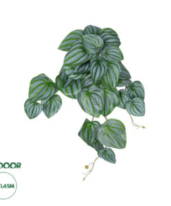 GloboStar® Artificial Garden PEPEROMIA HANGING PLANT 20603 Τεχνητό Διακοσμητικό Κρεμαστό Φυτό Πεπερόμια Υ45cm