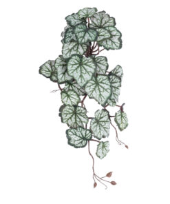 GloboStar® Artificial Garden REX BEGONIA HANGING PLANT 20604 Τεχνητό Διακοσμητικό Κρεμαστό Φυτό Βιγόνια Υ45cm