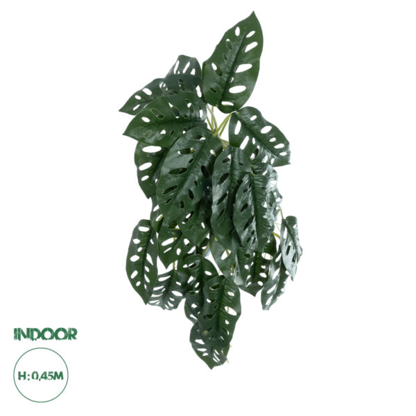 GloboStar® Artificial Garden MONSTERA HANGING PLANT 20608 – Τεχνητό Διακοσμητικό Κρεμαστό Φυτό Μονστέρα Υ45cm