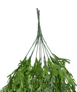 GloboStar® Artificial Garden THUJA HANGING BRANCH 20616 Τεχνητό Κρεμαστό Διακοσμητικό Κρεμαστό κλαδί Τούγιας Y82cm Σετ 2 τεμαχίων