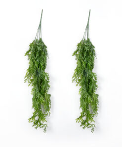 GloboStar® Artificial Garden THUJA HANGING BRANCH 20616 Τεχνητό Κρεμαστό Διακοσμητικό Κρεμαστό κλαδί Τούγιας Y82cm Σετ 2 τεμαχίων