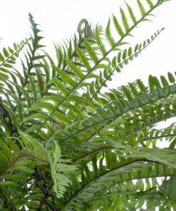 GloboStar® Artificial Garden FERN HANGING PLANT 20624 Τεχνητό Κρεμαστό Διακοσμητικό Φυτό Φτέρης Y45cm
