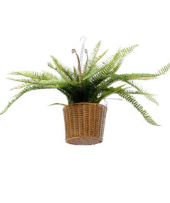 GloboStar® Artificial Garden FERN HANGING BOUQUET PLANT 20629 Τεχνητό Κρεμαστό Διακοσμητικό Φυτό Φτέρης Y56cm