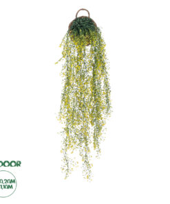 GloboStar® Artificial Garden GOLDEN BELL WILLOW 4 HANGING PLANT 20632 Κρεμαστό Τεχνητό Διακοσμητικό Φυτό Ιτίας Y110cm