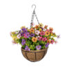 GloboStar® Artificial Garden GERBERA HANGING PLANT 20635 Τεχνητό Κρεμαστό Διακοσμητικό Φυτό Ζέρμπερας Y55cm
