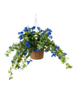 GloboStar® Artificial Garden MORNING GLORY HANGING PLANT 20636 Τεχνητό Κρεμαστό Διακοσμητικό Φυτό Ορτανσίας Y55cm