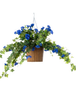 GloboStar® Artificial Garden MORNING GLORY HANGING PLANT 20636 Τεχνητό Κρεμαστό Διακοσμητικό Φυτό Ορτανσίας Y55cm