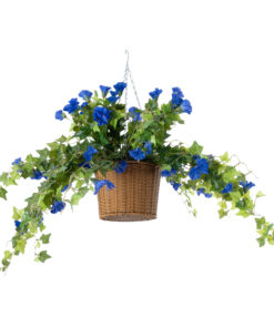 GloboStar® Artificial Garden MORNING GLORY HANGING PLANT 20636 Τεχνητό Κρεμαστό Διακοσμητικό Φυτό Ορτανσίας Y55cm