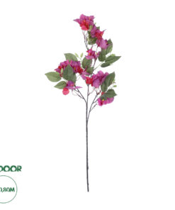GloboStar® Artificial Garden BOUGAUVILLEA BRANCH 20644 Τεχνητό Διακοσμητικό Κλαδί Μπουκανβίλιας Φουξ Y80cm