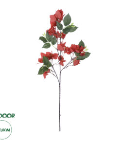 GloboStar® Artificial Garden BOUGAUVILLEA BRANCH 20645 Τεχνητό Διακοσμητικό Κλαδί Μπουκανβίλιας Κόκκινο Κεραμιδί Y80cm