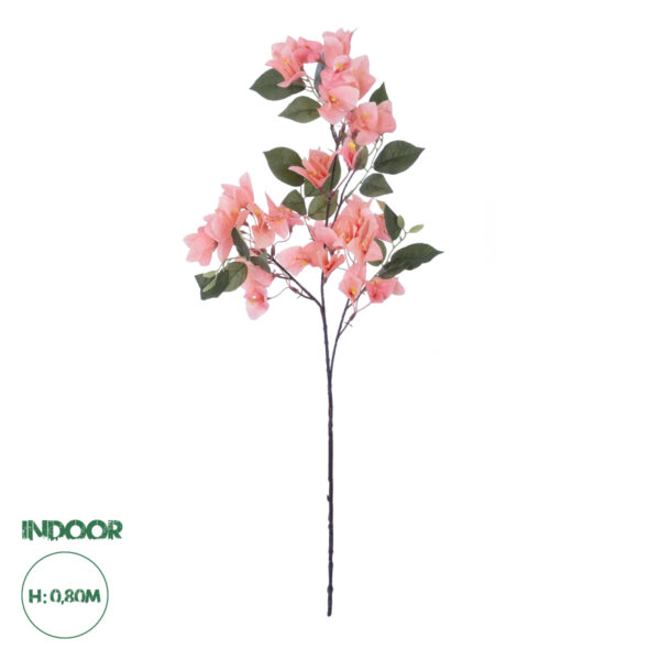 GloboStar® Artificial Garden BOUGAUVILLEA BRANCH 20647 Τεχνητό Διακοσμητικό Κλαδί Μπουκανβίλιας Ροζ – Πορτοκαλί Y80cm
