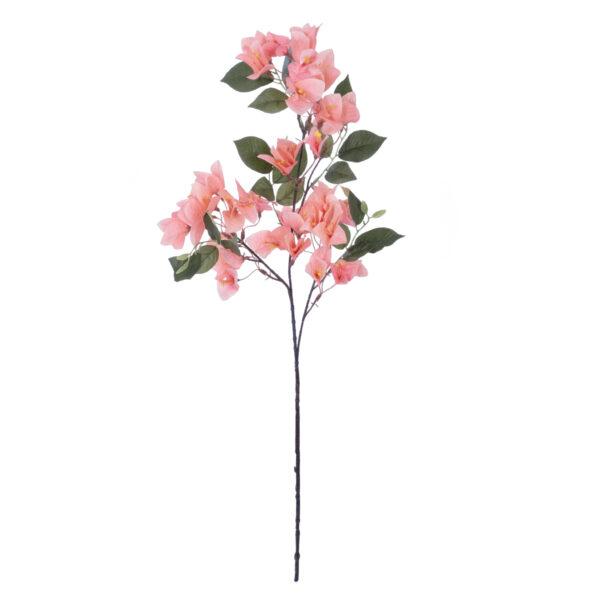 GloboStar® Artificial Garden BOUGAUVILLEA BRANCH 20647 Τεχνητό Διακοσμητικό Κλαδί Μπουκανβίλιας Ροζ - Πορτοκαλί Y80cm