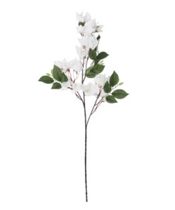 GloboStar® Artificial Garden BOUGAUVILLEA BRANCH 20648 Τεχνητό Διακοσμητικό Κλαδί Μπουκανβίλιας Λευκή Y80cm