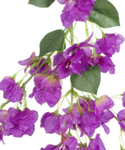 GloboStar® Artificial Garden BOUGAUVILLEA BRANCH 20650 Τεχνητό Διακοσμητικό Κλαδί Μπουκανβίλιας Μωβ Y115cm