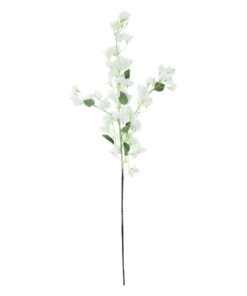 GloboStar® Artificial Garden BOUGAUVILLEA BRANCH 20651 Τεχνητό Διακοσμητικό Κλαδί Μπουκανβίλιας Λευκή Y115cm