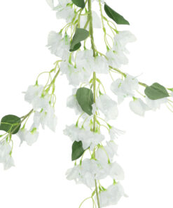 GloboStar® Artificial Garden BOUGAUVILLEA BRANCH 20651 Τεχνητό Διακοσμητικό Κλαδί Μπουκανβίλιας Λευκή Y115cm